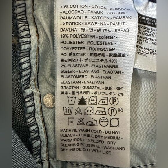 LEVI’S Women’s 711 Skinny Animal Leopard Print Denim Jeans Blue Size 27/4 - Picture 12 of 12